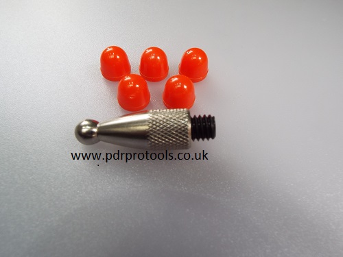 Ball Nose Screw-In Tip + 5 Caps (7.5mm)