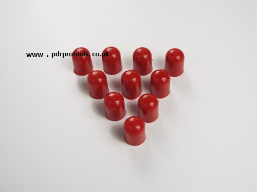 10 x  Plastic Caps (Domed Face)