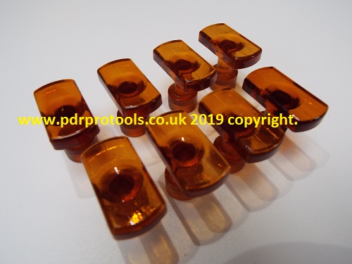 Smooth Faced Root Beer Crease Tabs 30.00mm x 8.