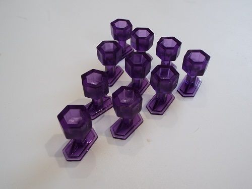 Smooth Faced Glue Tabs 15mm x 30mm, Hex Shape.