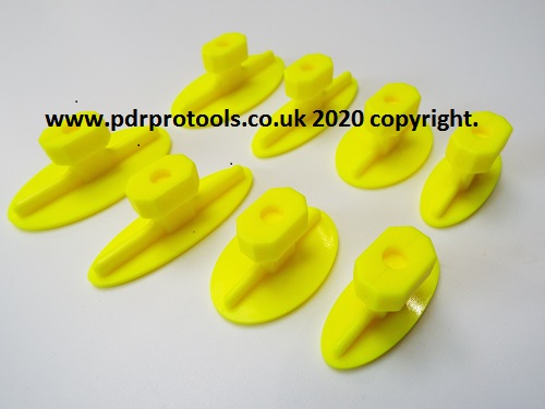 NEW SMOOTH FACED MIXED OVAL GLUE TABS X 8