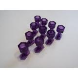 Smooth Faced Glue Tabs 15mm x 30mm, Hex Shape.
